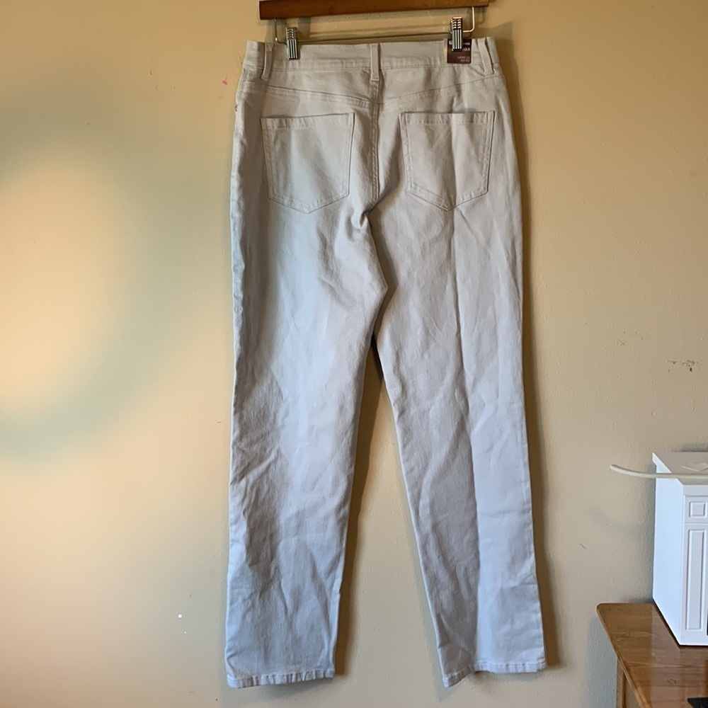 NWT Gloria Vanderbilt Amanda High Rise Tapered Jeans Grey Opal Sz 10 Avg Classic - Picture 3 of 14